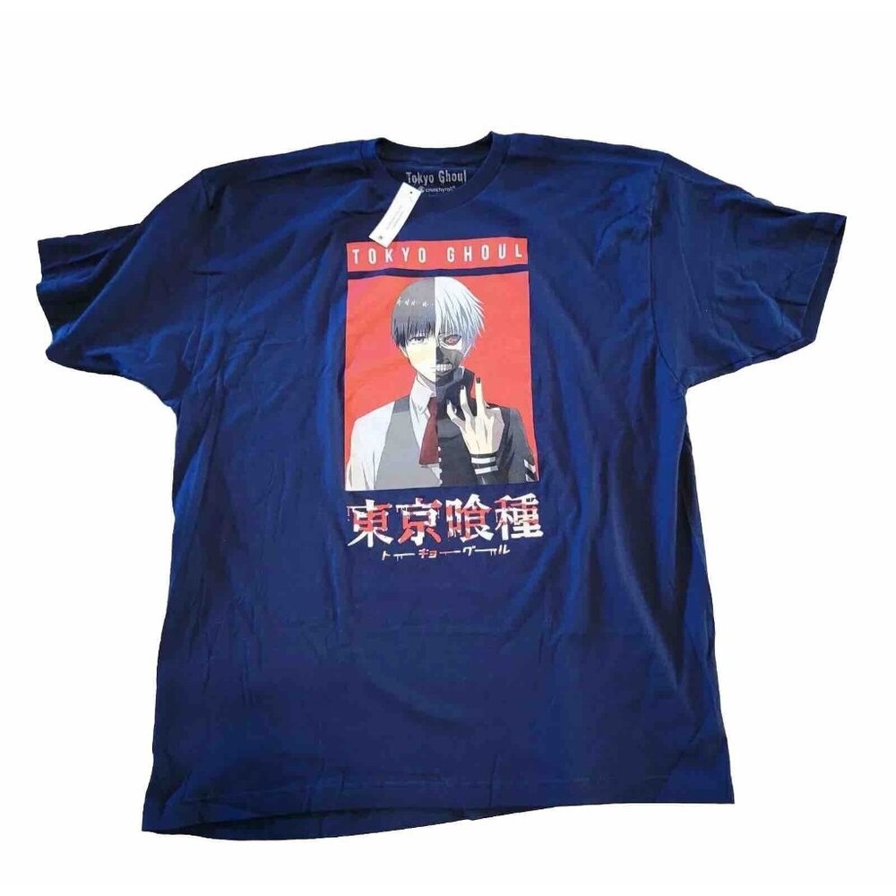 Crunchyroll Tokyo Ghoul T-Shirt Men's Size 2XL Anime Blue New‎ With Tag